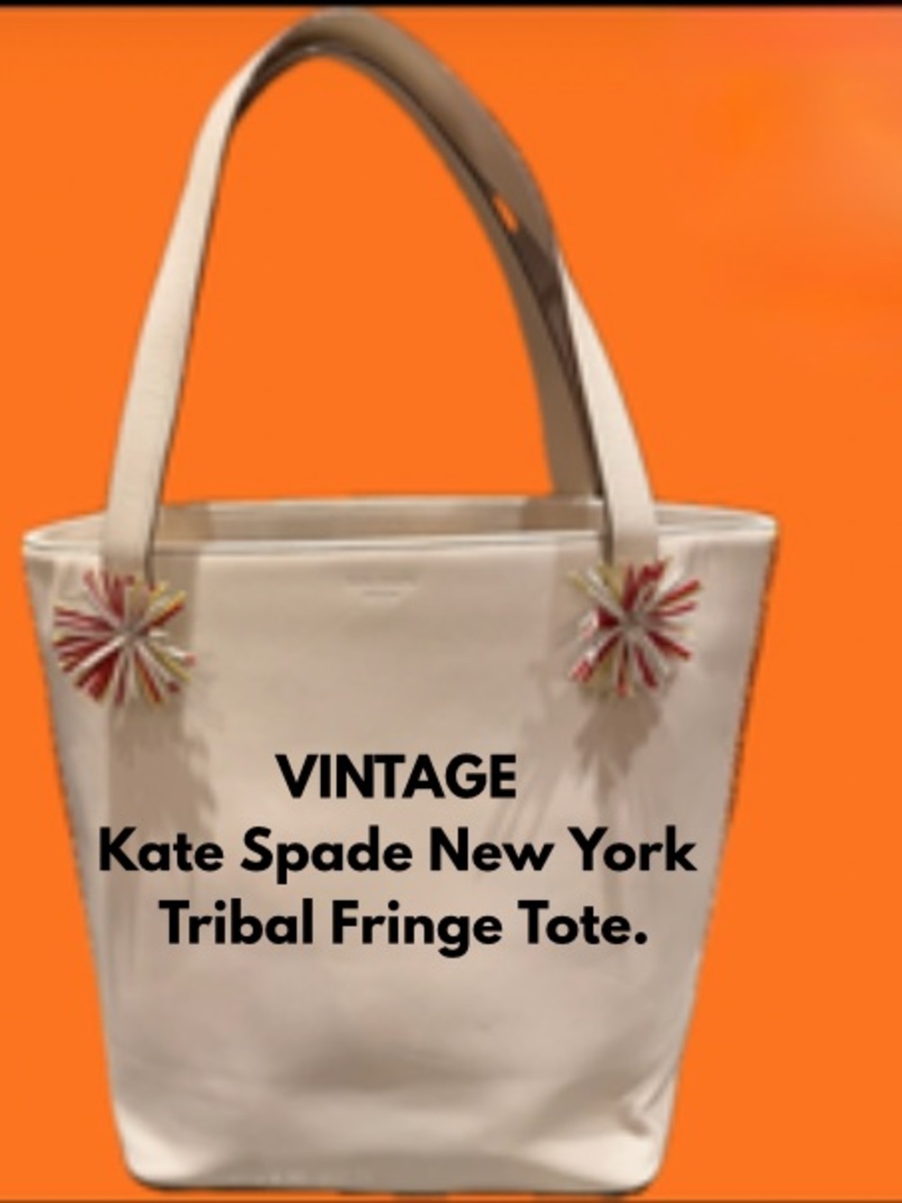 VINTAGE Kate Spade New York Tribal Fringe Tote.